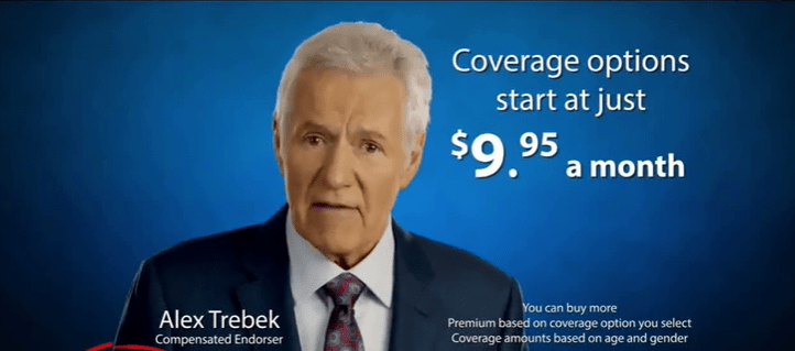 Alex Trebek Colonial Penn $9.95 life insurance