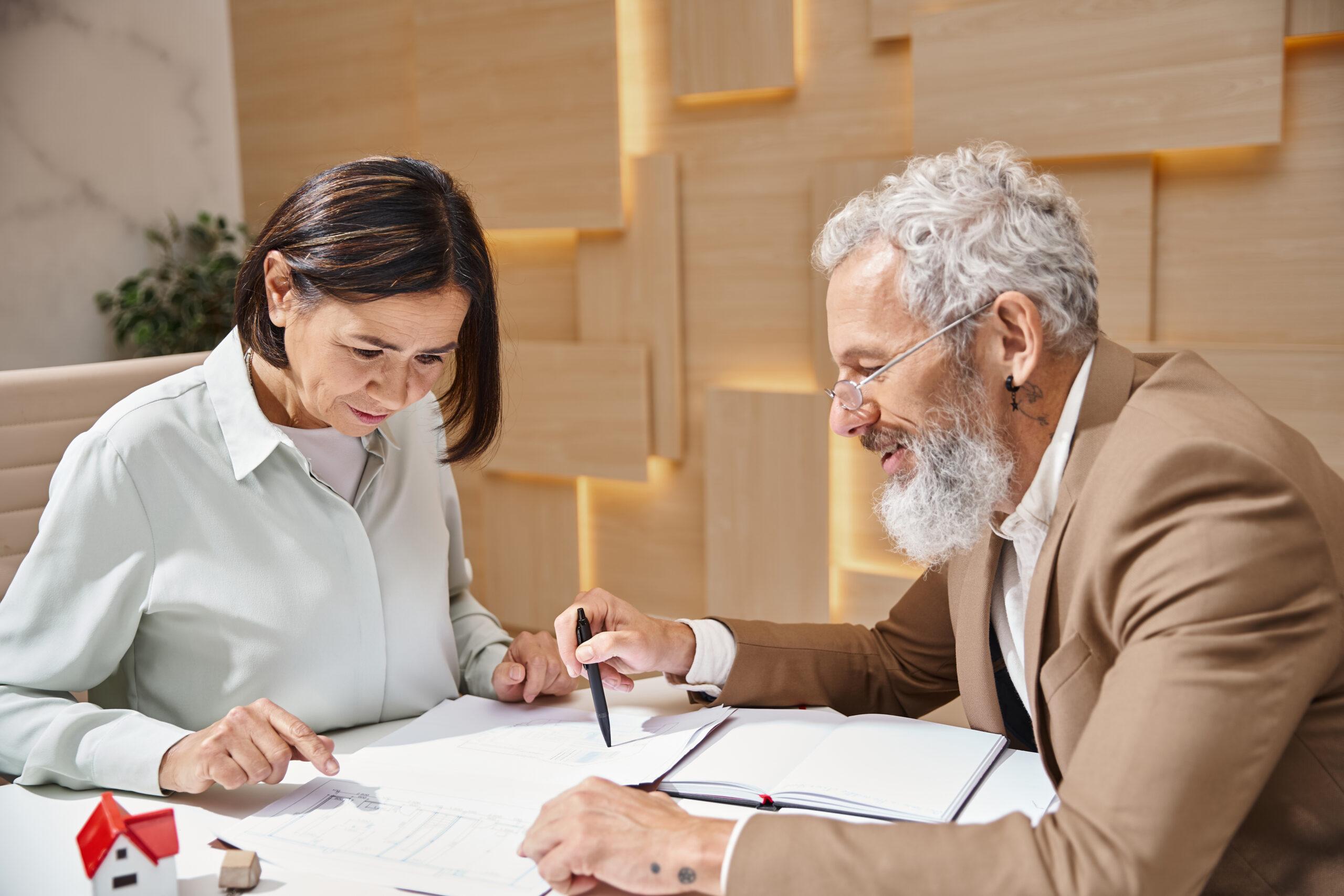 Elderly man reviewing insurance options