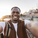 Man smiling in selfie