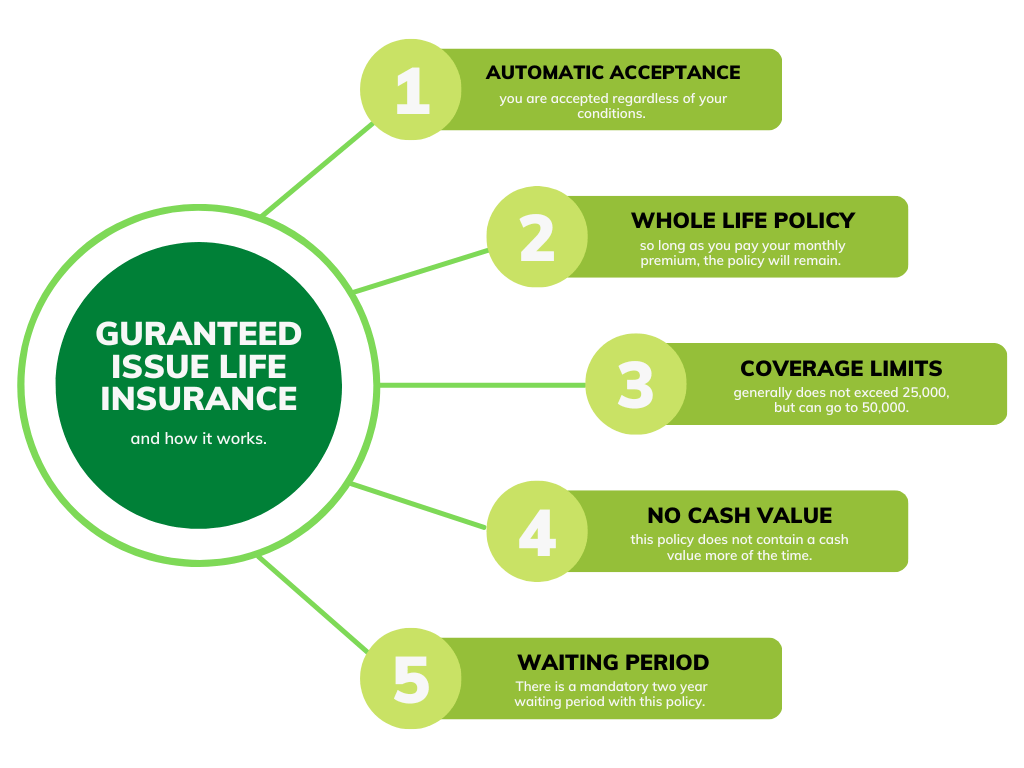 final expense benefits guaranteed issue life insurance pie chart