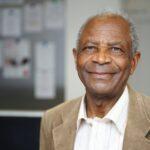 Elderly black man smiling