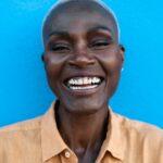 Happy African woman portrait