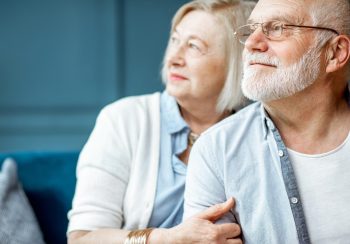 Portrait of a senior couple at home